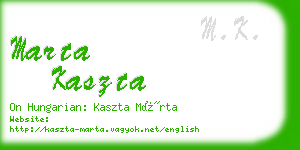 marta kaszta business card